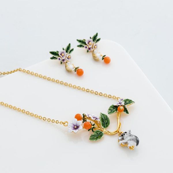 pendant necklaces jaeeyin 2021 autumn arrive cute exquisite hand made enamel squirrel necklace country style orange color natural stone craf, Silver
pendant necklaces jaeeyin 2021 autumn arrive cute exquisite hand made enamel squirrel necklace country style orange color natural stone craf, Silver