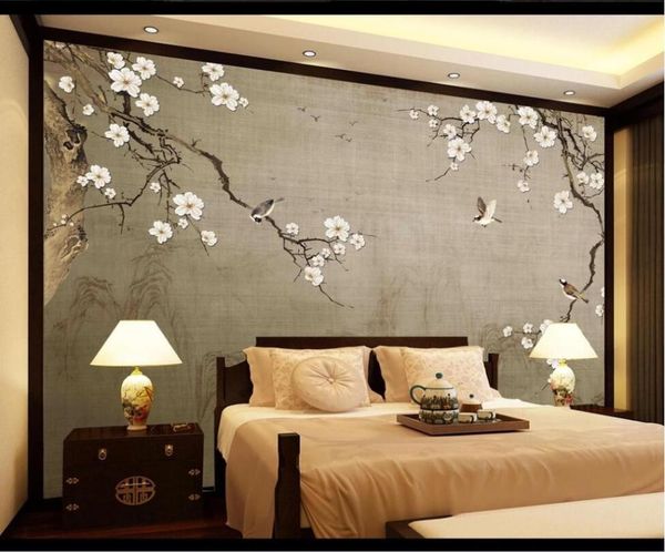 wallpapers xuesu customized large wallpaper mural wall cloth chinese style hand-painted plum flowers and birds retro background
wallpapers xuesu customized large wallpaper mural wall cloth chinese style hand-painted plum flowers and birds retro background