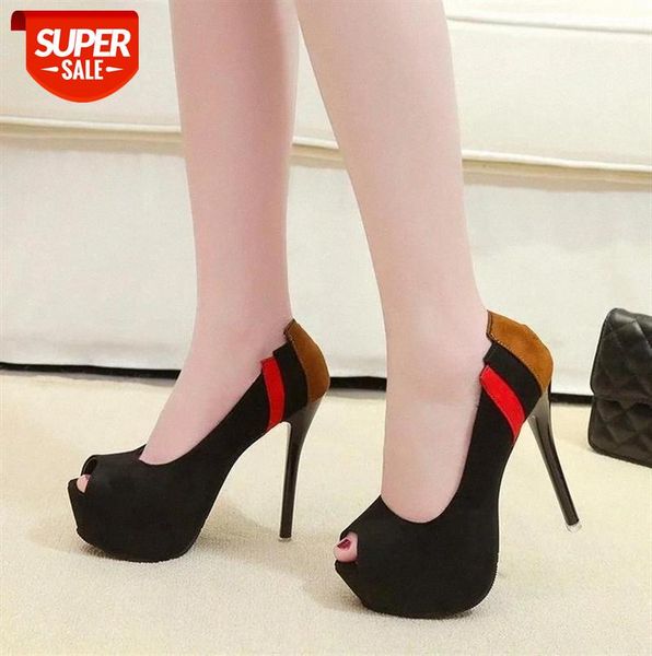 spring and autumn high-heeled shoes women's superfine-heeled fish-billed suede single super shallow-necked #zq3h, Black
spring and autumn high-heeled shoes women's superfine-heeled fish-billed suede single super shallow-necked #zq3h, Black