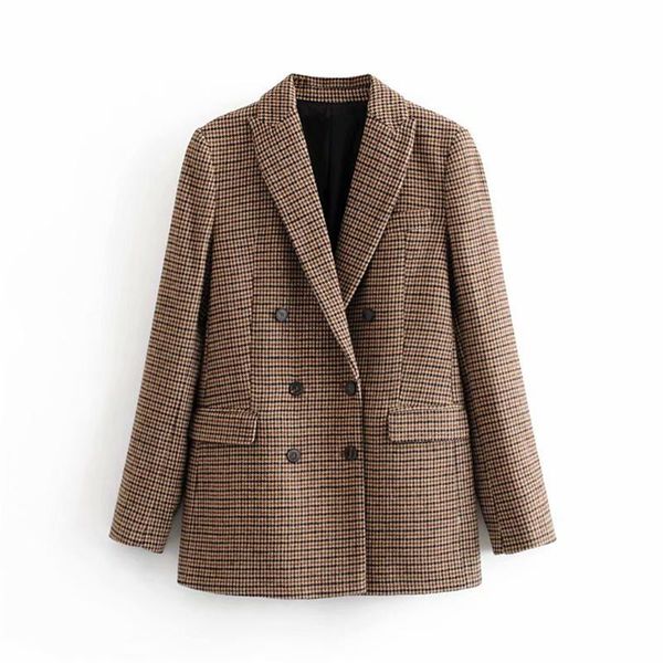 classic plaid blazer women double breasted khaki pocket long sleeve office ladies autumn jacket female outerwear coats women's suits &, White;black
classic plaid blazer women double breasted khaki pocket long sleeve office ladies autumn jacket female outerwear coats women's suits &, White;black