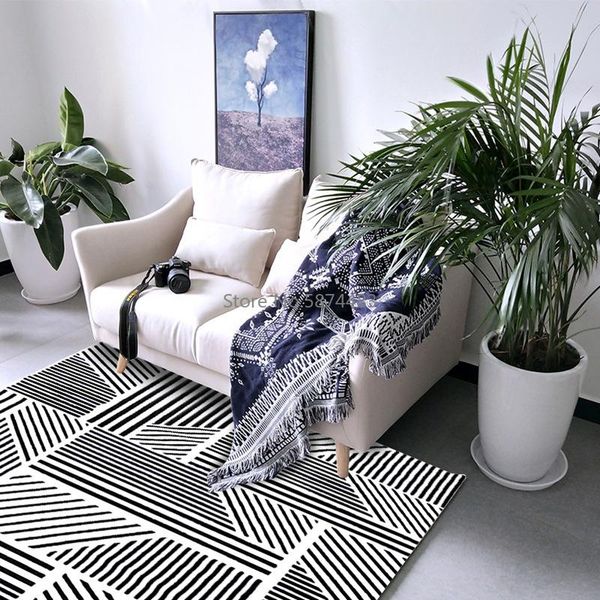 modern fashion simple black and white line stripe bedroom door living room floor mat carpet customization carpets
modern fashion simple black and white line stripe bedroom door living room floor mat carpet customization carpets
