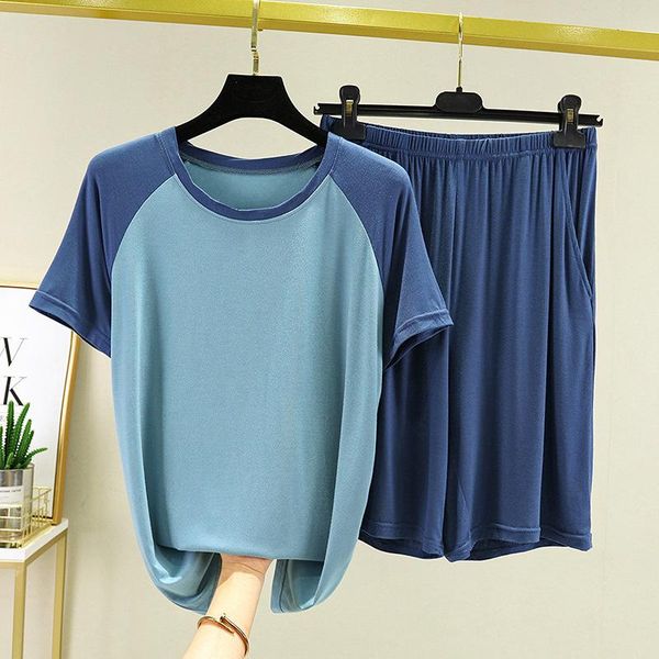 men's sleepwear blue men modal 2pcs nightwear pajamas set casual o-neck nightgown plus size 3xl-6xl pijamas suit home clothes couple, Black;brown
men's sleepwear blue men modal 2pcs nightwear pajamas set casual o-neck nightgown plus size 3xl-6xl pijamas suit home clothes couple, Black;brown