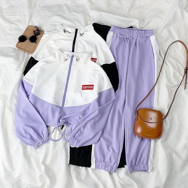 spring autumn korean suit female casual weird girl hip hop slim fashion sports harajuku style two-piece women two piece dress, White
spring autumn korean suit female casual weird girl hip hop slim fashion sports harajuku style two-piece women two piece dress, White