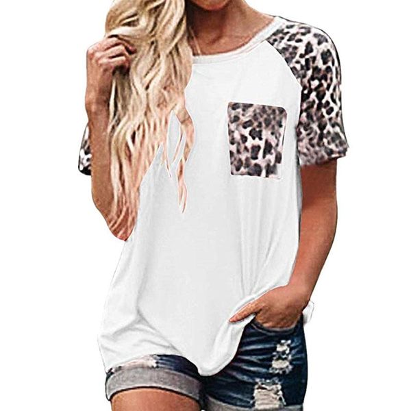 leopard pocket t-shirt women casual short sleeve summer o-neck loose patchwirk tees t-shirts streetwear women's, White
leopard pocket t-shirt women casual short sleeve summer o-neck loose patchwirk tees t-shirts streetwear women's, White