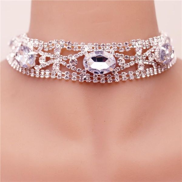 chokers crystal rhinestone pendant necklace for ladies fashion bride wedding accessories silver chain punk gothic jewelry, Golden;silver
chokers crystal rhinestone pendant necklace for ladies fashion bride wedding accessories silver chain punk gothic jewelry, Golden;silver