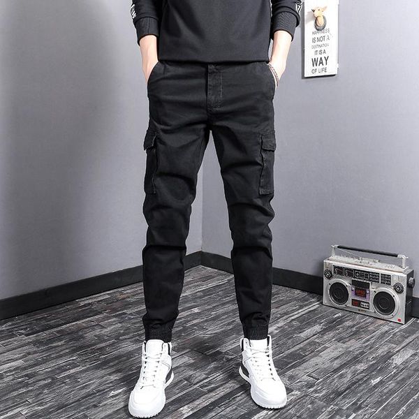 fashion streetwear men jeans slim fit big pocket casual cargo pants for korean style hip hop joggers ankle banded trousers men's, Blue
fashion streetwear men jeans slim fit big pocket casual cargo pants for korean style hip hop joggers ankle banded trousers men's, Blue
