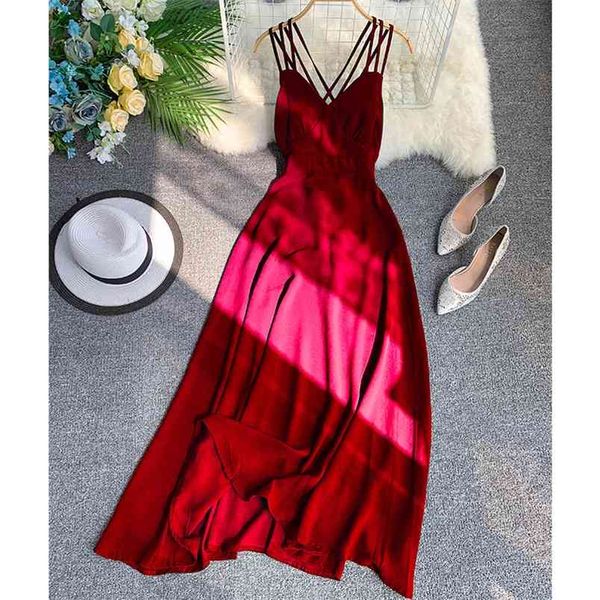 women's spaghetti strap dress summer backless slim slimming party long vacation beach ml863 210506, Black;gray
women's spaghetti strap dress summer backless slim slimming party long vacation beach ml863 210506, Black;gray