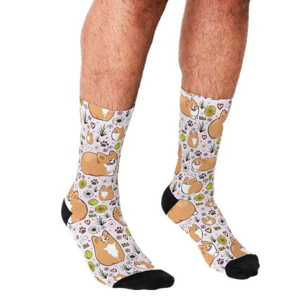 men's socks 2021 funny corgis cartoons pattern printed hip hop men happy cute boys street style crazy for, Black
men's socks 2021 funny corgis cartoons pattern printed hip hop men happy cute boys street style crazy for, Black