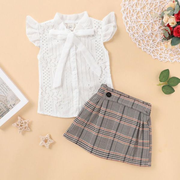 clothing sets baby girls summer clothes set ruffle sleeve button floral lace shirt+plaid pleated skirt kids 2pcs casual outfits, White
clothing sets baby girls summer clothes set ruffle sleeve button floral lace shirt+plaid pleated skirt kids 2pcs casual outfits, White