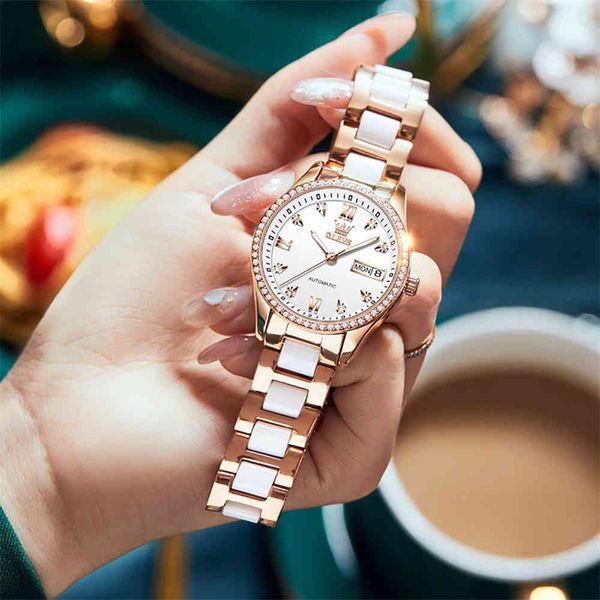 fashion women mechanical watches watertight automatic self-wind movement red ladies luxury damski watch, Slivery;brown
fashion women mechanical watches watertight automatic self-wind movement red ladies luxury damski watch, Slivery;brown