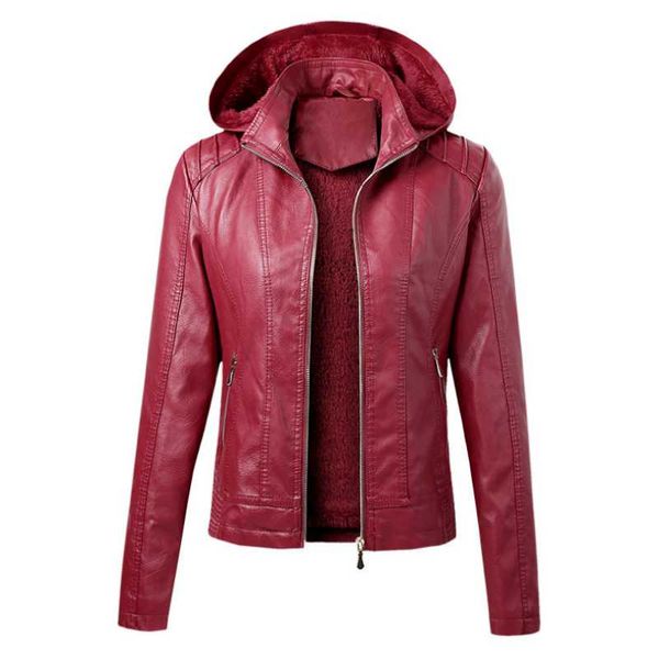 women's leather & faux winter pu jacket women velvet keep warm coat fashion hooded collar windbreaker short female, Black
women's leather & faux winter pu jacket women velvet keep warm coat fashion hooded collar windbreaker short female, Black