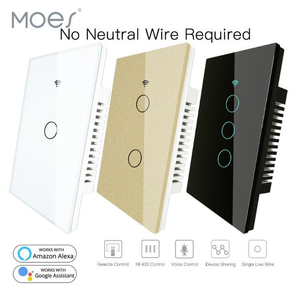 smart home control rf433 wifi wall touch switch no neutral wire needed single work with alexa google 170-250v
smart home control rf433 wifi wall touch switch no neutral wire needed single work with alexa google 170-250v