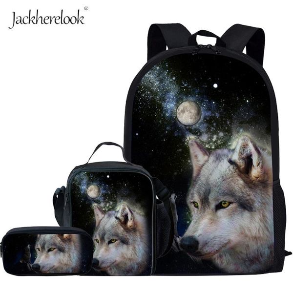 jackherelook cool wolf school bags boys girls backpack 3d printing kids schoolbag student bag children animal bookbag 3pcs/set
jackherelook cool wolf school bags boys girls backpack 3d printing kids schoolbag student bag children animal bookbag 3pcs/set