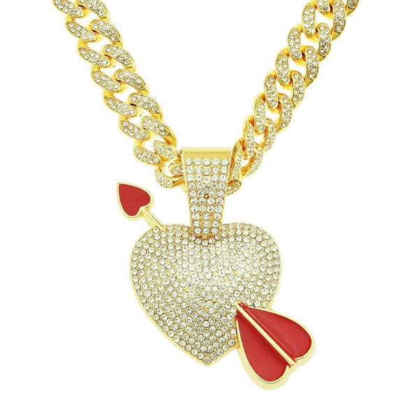 hip hop rhinestones paved cuban chain bling iced out heart s by cupid arrow pendants necklace for men rapper jewelry pendant necklaces, Silver
hip hop rhinestones paved cuban chain bling iced out heart s by cupid arrow pendants necklace for men rapper jewelry pendant necklaces, Silver