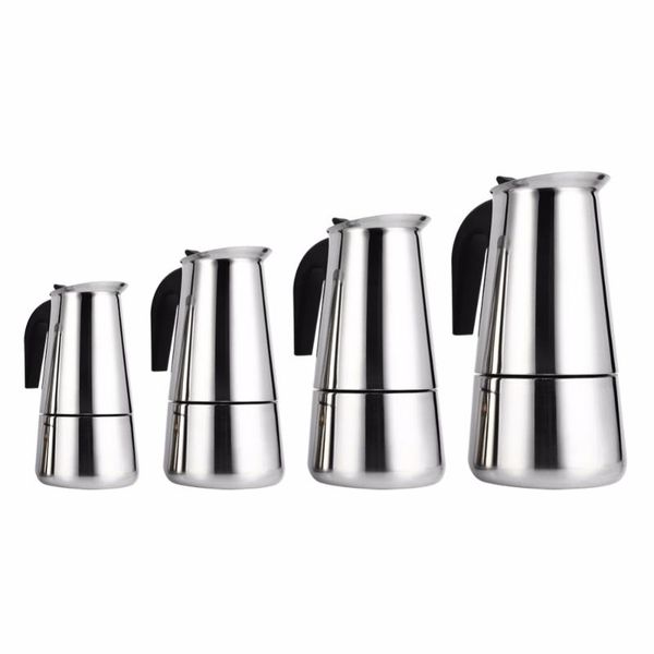 coffee pots 304 stainless steel maker mocha pot filter italian espresso percolator tool machine
coffee pots 304 stainless steel maker mocha pot filter italian espresso percolator tool machine