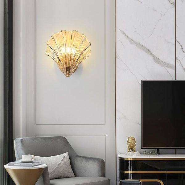 wall lamps modern e14 nordic lamp tv background creative glass shell light luxury villa bedroom bedside aisle amber sconce
wall lamps modern e14 nordic lamp tv background creative glass shell light luxury villa bedroom bedside aisle amber sconce