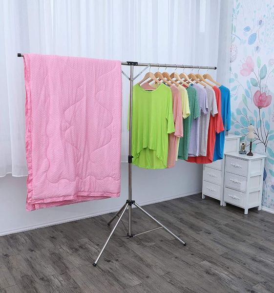 stainless steel laundry clothes drying rack folding adjustable clothing organizer portable balcony travel stand hanger hangers & racks
stainless steel laundry clothes drying rack folding adjustable clothing organizer portable balcony travel stand hanger hangers & racks