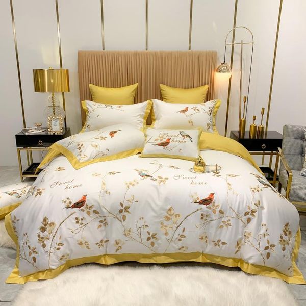 bedding sets american style pastoral flower bird embroidery 600tc egyptian cotton set duvet cover bed sheet pillowcases home textiles
bedding sets american style pastoral flower bird embroidery 600tc egyptian cotton set duvet cover bed sheet pillowcases home textiles