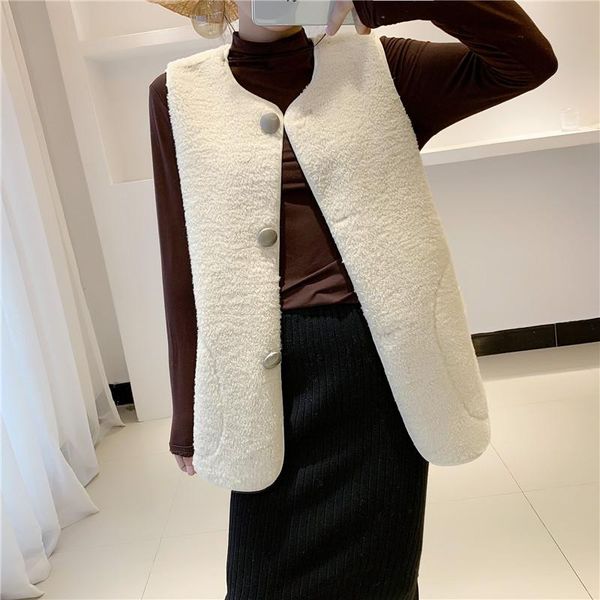 women's vests women 2021 fashion with button loose v-neck jacket coat vintage sleeveless side pockets female outerwear chic overcoat, Black;white
women's vests women 2021 fashion with button loose v-neck jacket coat vintage sleeveless side pockets female outerwear chic overcoat, Black;white
