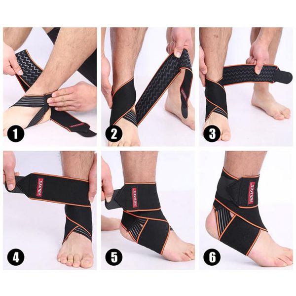 ankle support brace elastic compression wrap sports relief pain foot bandage basketball bootball protection, Blue;black
ankle support brace elastic compression wrap sports relief pain foot bandage basketball bootball protection, Blue;black