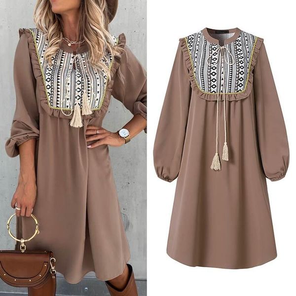 casual dresses celmia women's bohemian sundress 2021 vintage printed lace-up ruffles dressspring patchwork long sleeve party vestidos, Black;gray
casual dresses celmia women's bohemian sundress 2021 vintage printed lace-up ruffles dressspring patchwork long sleeve party vestidos, Black;gray