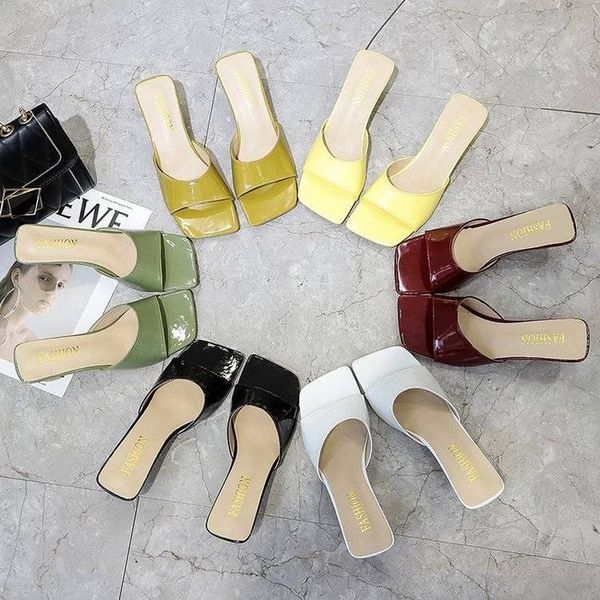 high-heeled slippers women's summer thick-heeled soft-soled square head net infrared fashion mueller, Black
high-heeled slippers women's summer thick-heeled soft-soled square head net infrared fashion mueller, Black