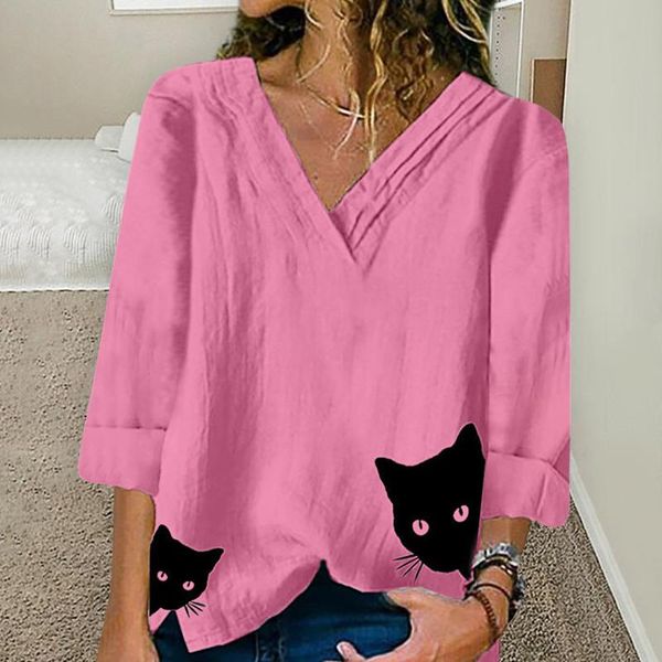 plus size linen blouse women fall 2021 tunic ladies black cat printed loose casual shirt elegant clothes woman s-5xl women's blouses &, White
plus size linen blouse women fall 2021 tunic ladies black cat printed loose casual shirt elegant clothes woman s-5xl women's blouses &, White