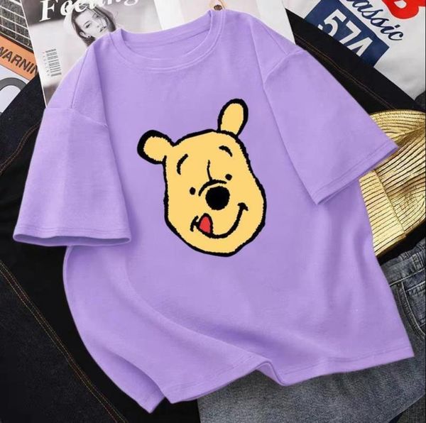 women's t-shirt lovely bear cartoon pure cotton streetwear classic girls casual plus size 100kg wear loose summer woman t-shirts, White
women's t-shirt lovely bear cartoon pure cotton streetwear classic girls casual plus size 100kg wear loose summer woman t-shirts, White