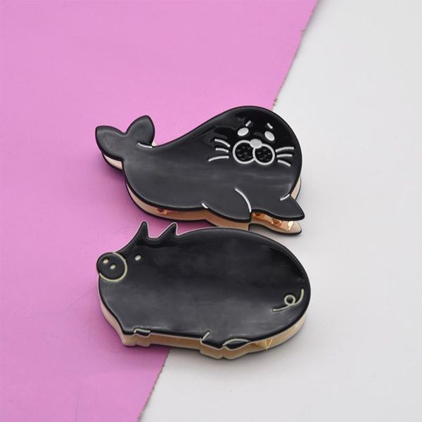 hair clips & barrettes acrylic black cute cartoon pig lazy sea lion clip for women unusual hairpin harajuku headdress bathroom y2k accessori, Golden;silver
hair clips & barrettes acrylic black cute cartoon pig lazy sea lion clip for women unusual hairpin harajuku headdress bathroom y2k accessori, Golden;silver