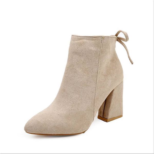 boots winter woman high heels ankle flock zipper square heel shoes booties women size 40 wzha, Black
boots winter woman high heels ankle flock zipper square heel shoes booties women size 40 wzha, Black