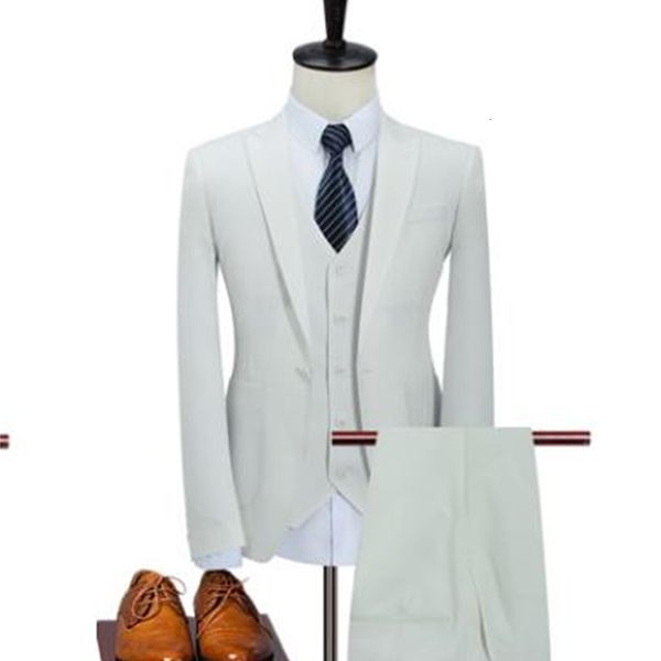 men's suits & blazers spring custom slim fit peak lapel man bridegroom groom suit wedding prom three pieces costume homme ter, White;black
men's suits & blazers spring custom slim fit peak lapel man bridegroom groom suit wedding prom three pieces costume homme ter, White;black