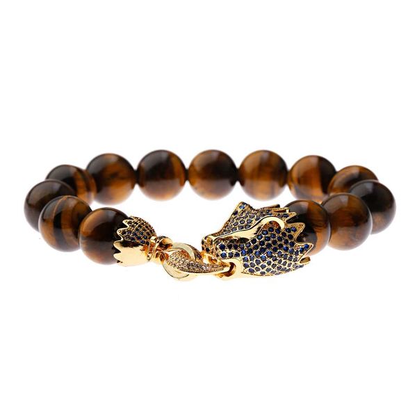beaded, strands unique 12mm tiger eye stone beads bracelet men vintage gold silver color dragon head charms zircon for women, Black
beaded, strands unique 12mm tiger eye stone beads bracelet men vintage gold silver color dragon head charms zircon for women, Black