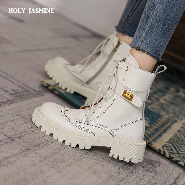 boots ankle women genuine cow leather lace-up round toe lady booties autumn winter platform sole shoes handmade, Black
boots ankle women genuine cow leather lace-up round toe lady booties autumn winter platform sole shoes handmade, Black