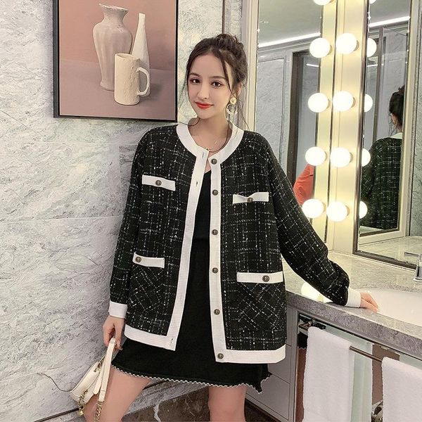 women's jackets autumn fashion women loose tweed plaid coat lady short jacket outwear, Black;brown
women's jackets autumn fashion women loose tweed plaid coat lady short jacket outwear, Black;brown