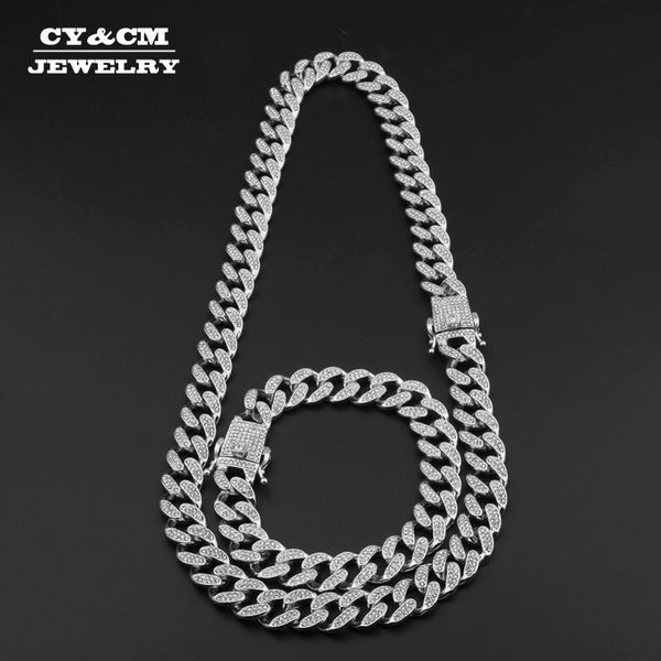 miami curb cuban chain necklace for mens gold silver color hip hop iced out rhinestones cz rapper long necklace bangle jewelry
miami curb cuban chain necklace for mens gold silver color hip hop iced out rhinestones cz rapper long necklace bangle jewelry