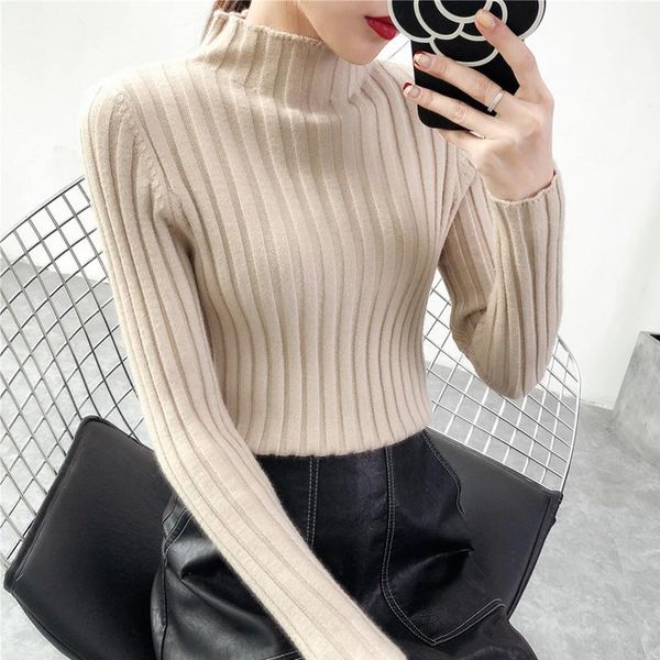 women's sweaters half turtleneck female thick long sleeved jacket sweater slim all-match, White;black
women's sweaters half turtleneck female thick long sleeved jacket sweater slim all-match, White;black