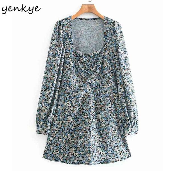 spring autumn women vintage floral print mini dress square neck long sleeve a-line casual vestido 210514, Black;gray
spring autumn women vintage floral print mini dress square neck long sleeve a-line casual vestido 210514, Black;gray