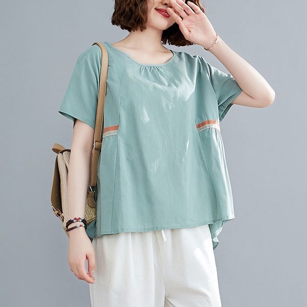 women cotton linen casual t-shirts new arrival summer simple style o-neck loose female short sleeve tees s3699 210412, White
women cotton linen casual t-shirts new arrival summer simple style o-neck loose female short sleeve tees s3699 210412, White