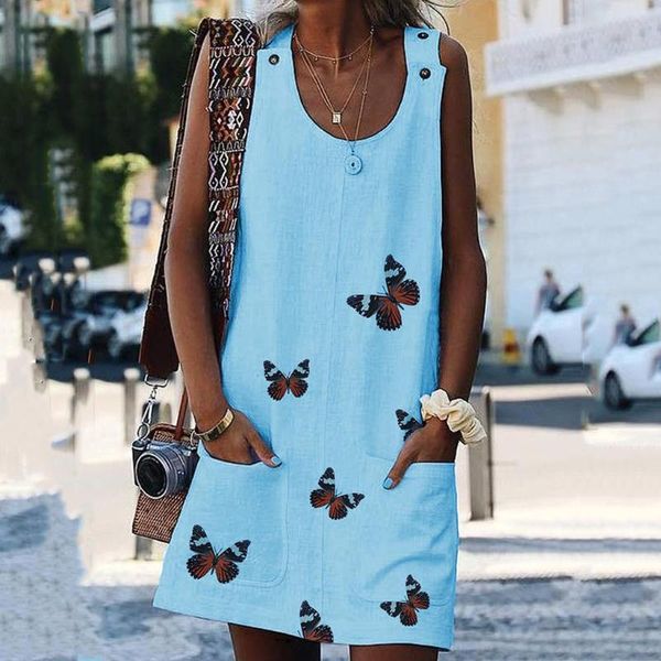 casual dresses dress women o-neck sleeveless shoulder clasp butterfly print loose summer solid strapless beach vestidos #py, Black;gray
casual dresses dress women o-neck sleeveless shoulder clasp butterfly print loose summer solid strapless beach vestidos #py, Black;gray