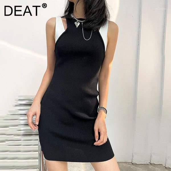 casual dresses deat 2021 spring autumn fashion fake two-piece slim black and white color matching vest suspender dress women sl343, Black;gray
casual dresses deat 2021 spring autumn fashion fake two-piece slim black and white color matching vest suspender dress women sl343, Black;gray