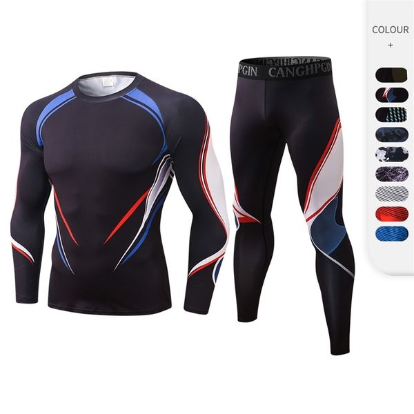 autumn and winter men's fitness suit high elastic tights quick drying training pants digital printing two-piece set, Gray
autumn and winter men's fitness suit high elastic tights quick drying training pants digital printing two-piece set, Gray