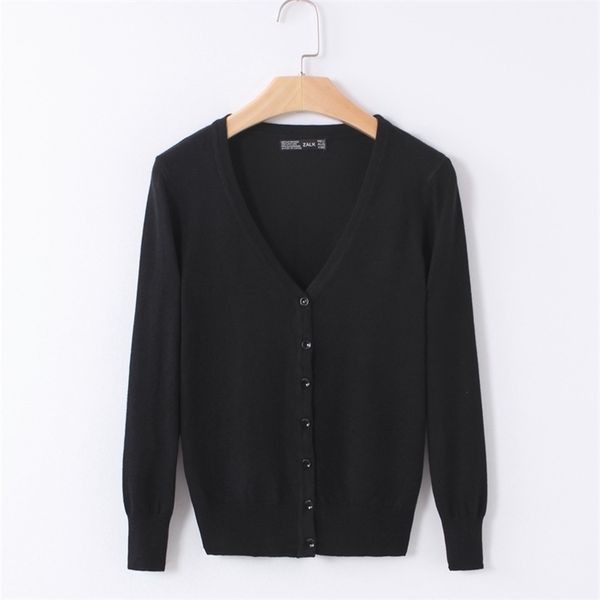 knitted cardigan women spring autumn long sleeve v-neck women's sweater female single button pull coat black/pink 210812, White
knitted cardigan women spring autumn long sleeve v-neck women's sweater female single button pull coat black/pink 210812, White