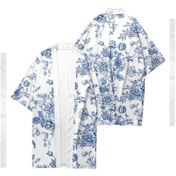 ethnic clothing summer floral printed long kimono cardigan with belt japanese traditional couple women men casual asian clothes harajuku, Red
ethnic clothing summer floral printed long kimono cardigan with belt japanese traditional couple women men casual asian clothes harajuku, Red