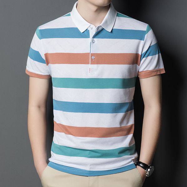 men's t shirts straight short sleeve t-shirt summer casual polo shirt middle aged lapel stripe thin ice silk cotton top, White;black
men's t shirts straight short sleeve t-shirt summer casual polo shirt middle aged lapel stripe thin ice silk cotton top, White;black