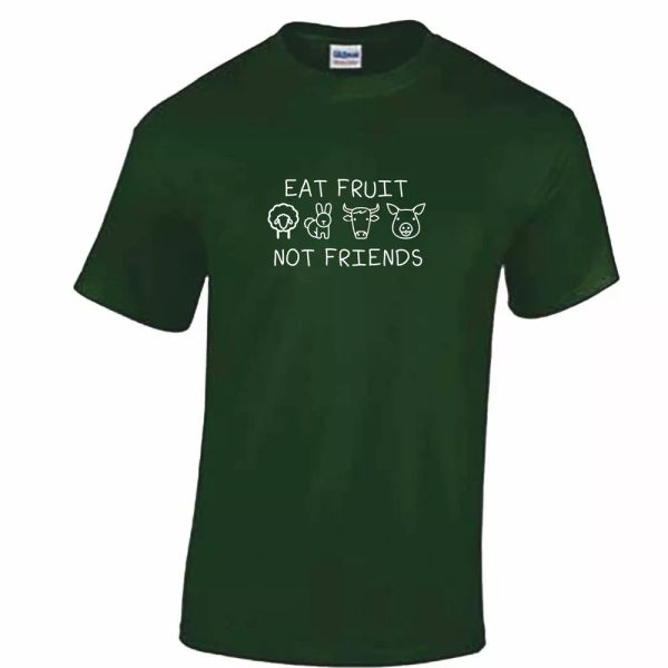eat fruit not friends tshirt - funny vegan vegetarian t shirt clothing, White;black
eat fruit not friends tshirt - funny vegan vegetarian t shirt clothing, White;black