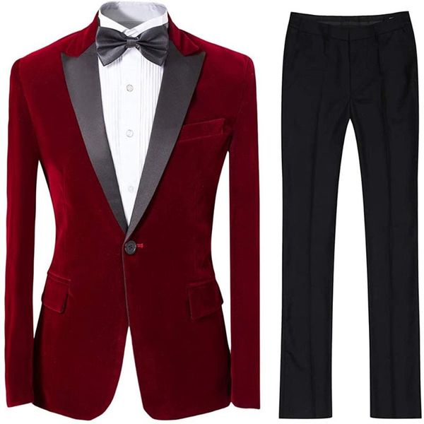 men's suits & blazers mens 2 piece suit peaked lapel one button velvet tuxedo slim fit dinner party jacket pants, White;black
men's suits & blazers mens 2 piece suit peaked lapel one button velvet tuxedo slim fit dinner party jacket pants, White;black
