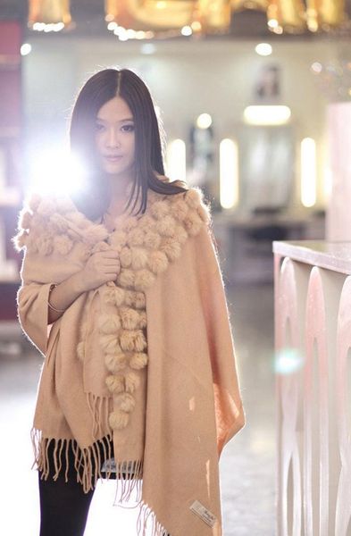 scarves luxury cashmere scarf wool shawl with real natural genuine fur balls 120pcs 3d gift pashmina wrap scarfs, Blue;gray
scarves luxury cashmere scarf wool shawl with real natural genuine fur balls 120pcs 3d gift pashmina wrap scarfs, Blue;gray