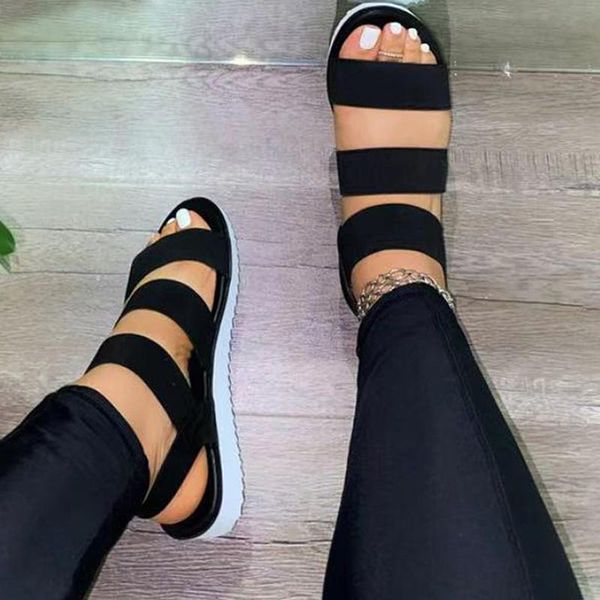 sandals summer women shoes ankle strap platform flat party candy color woman ladies, Black
sandals summer women shoes ankle strap platform flat party candy color woman ladies, Black