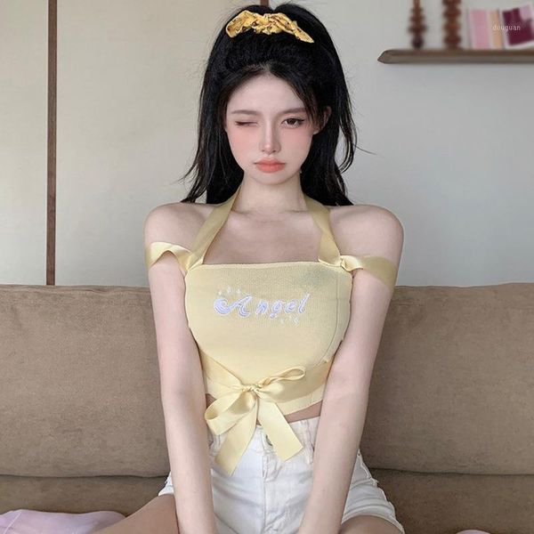 women's t-shirt women's letter print slash neck bow slim exposed navel knitted short sleeve, White
women's t-shirt women's letter print slash neck bow slim exposed navel knitted short sleeve, White