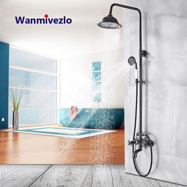 mattle black bathroom shower faucets set rainfall handshower dual handle mixer tap nickel swivel tub spout bath sets
mattle black bathroom shower faucets set rainfall handshower dual handle mixer tap nickel swivel tub spout bath sets